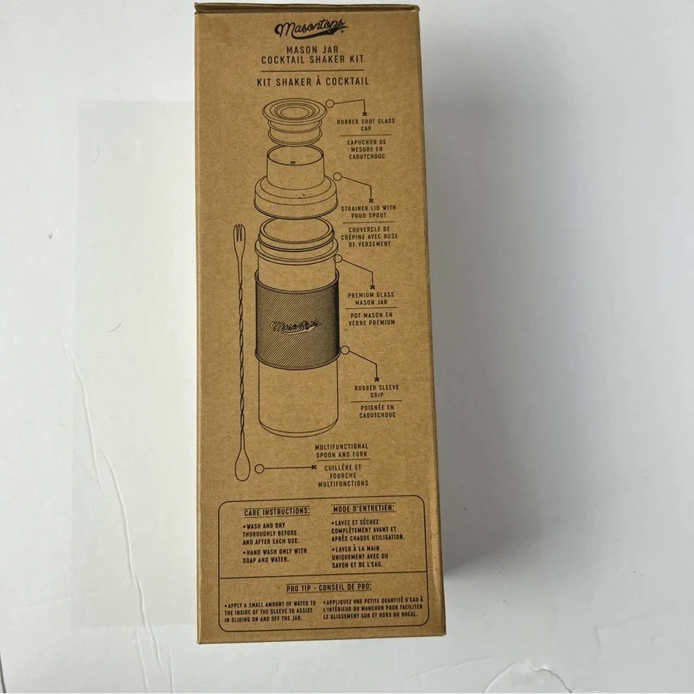 Brand New Masontops Mason Jar Cocktail Shaker‎ Kit